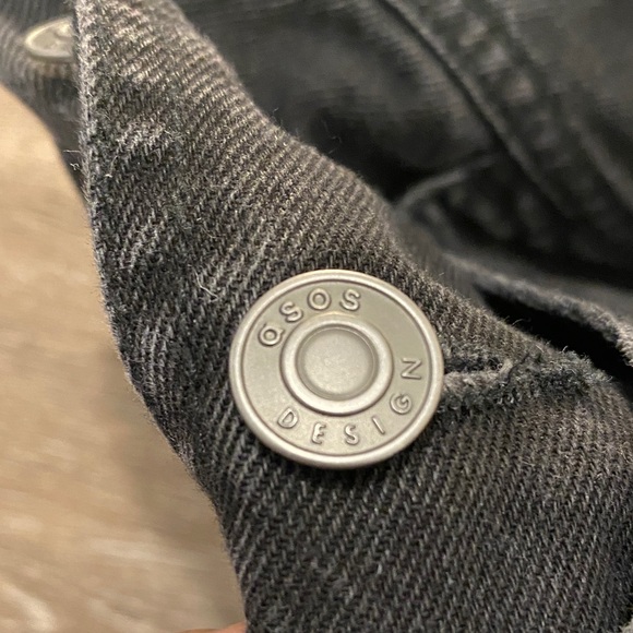 ASOS DESIGN denim overall in washed black SIZE 4 - Picture 15 of 15